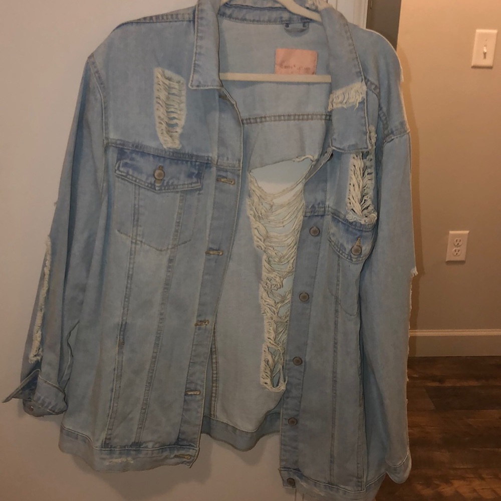 Ripped jean jacket